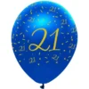 21 År Latexballonger Marinblå