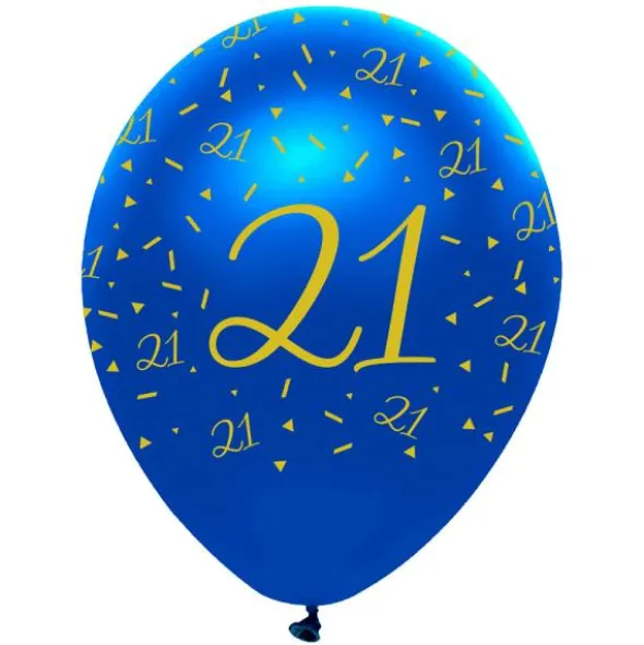 21 År Latexballonger Marinblå