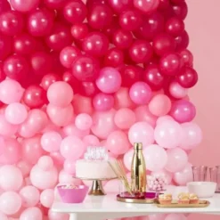 Rosa Ballongvägg Kit