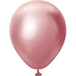 Rosa Mini Chrome Ballonger (25-pack)