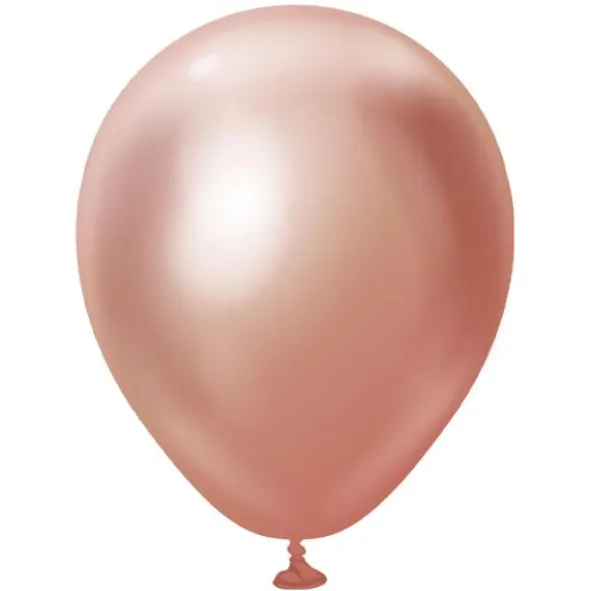 Roseguldiga Mini Chrome Ballonger (25-pack)