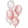 18-års Ballonger Rosa & Silver