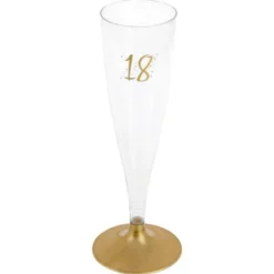 18-års Champagneglas Flergångs Guld