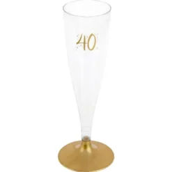 40-års Champagneglas Flergångs Guld