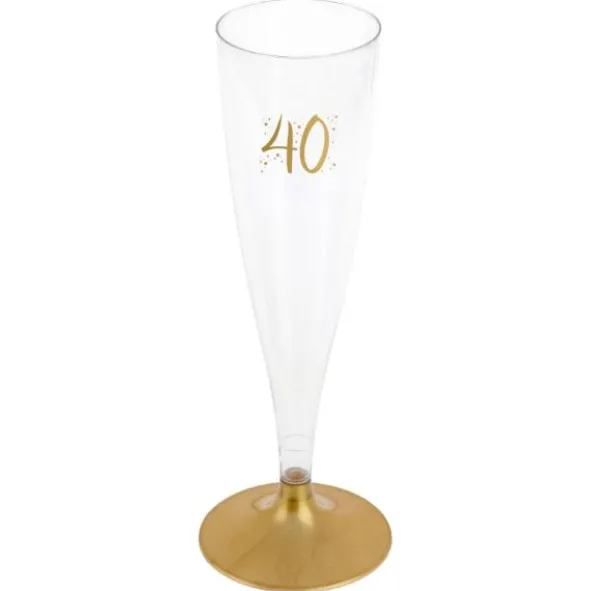 40-års Champagneglas Flergångs Guld