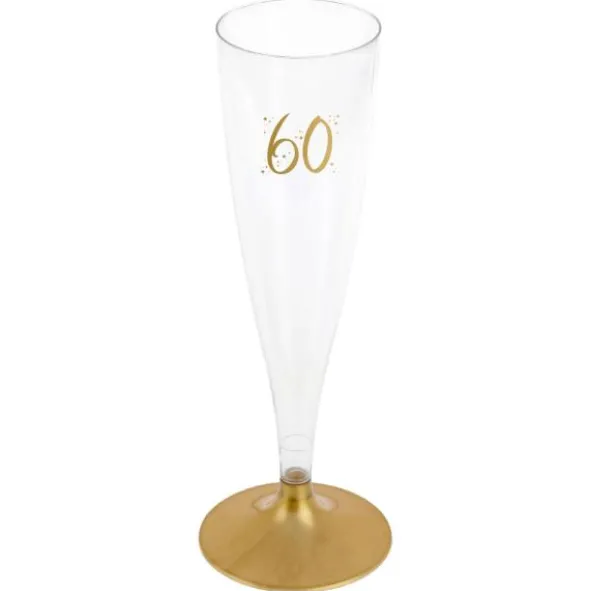 60-års Champagneglas Flergångs Guld