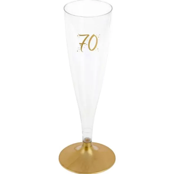 70-års Champagneglas Flergångs Guld