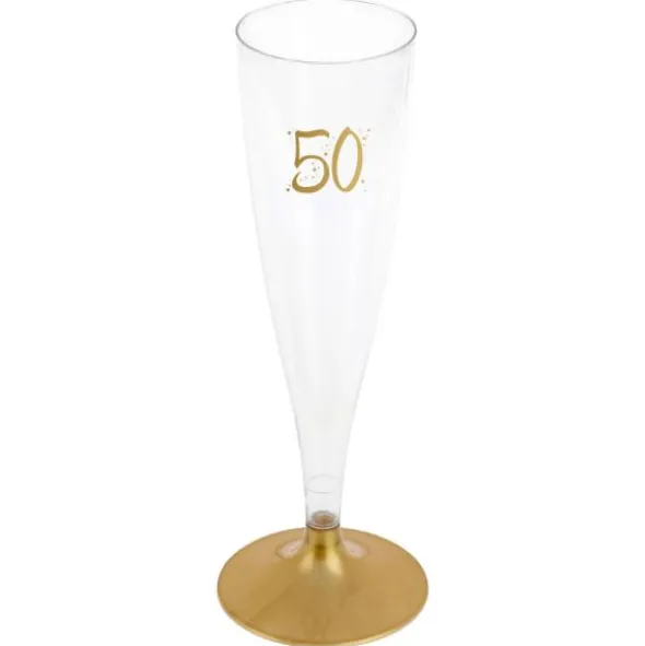 50-års Champagneglas Flergångs Guld