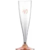 40-års Champagneglas Flergångs Roseguld