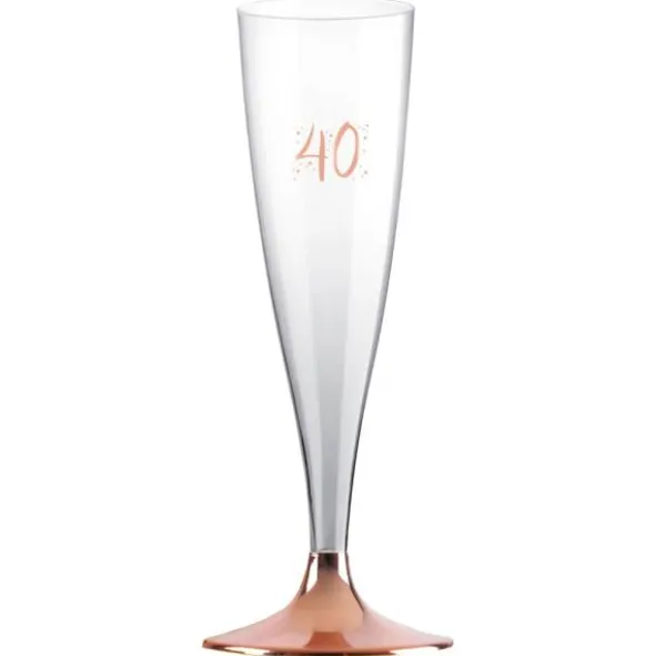 40-års Champagneglas Flergångs Roseguld