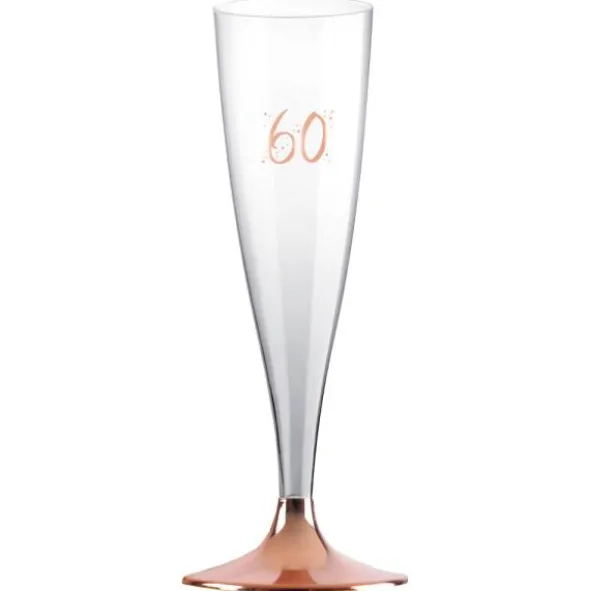 60-års Champagneglas Flergångs Roseguld