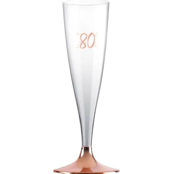 80-års Champagneglas Flergångs Roseguld