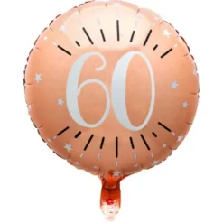 60 Års Folieballong Birthday Party Roseguld