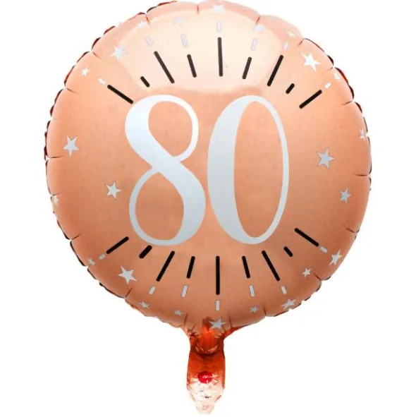 80 Års Folieballong Birthday Party Roseguld