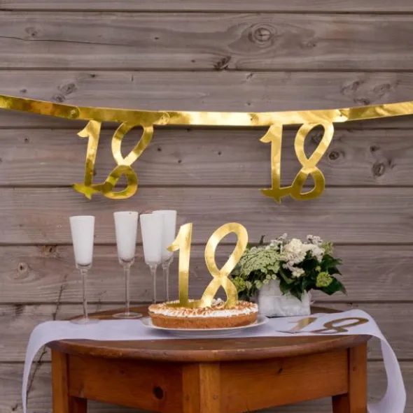 18 års Girlang Metallic Guld
