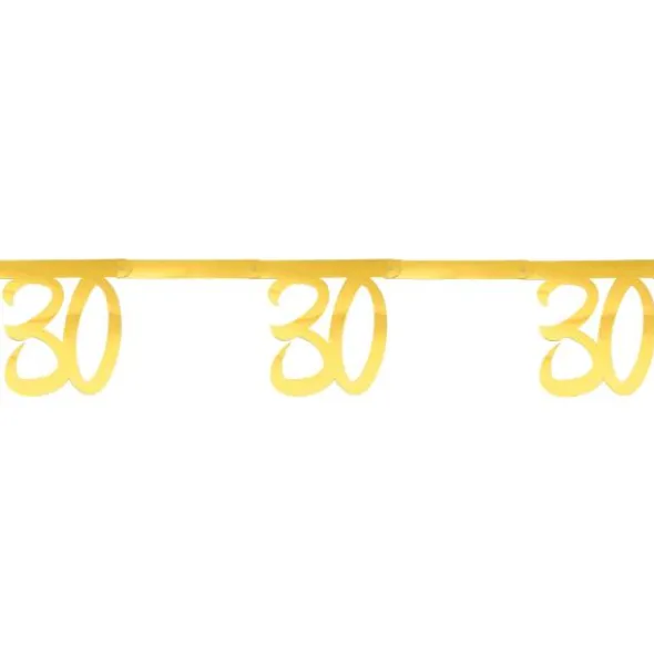 30 års Girlang Metallic Guld