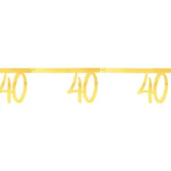 40 års Girlang Metallic Guld