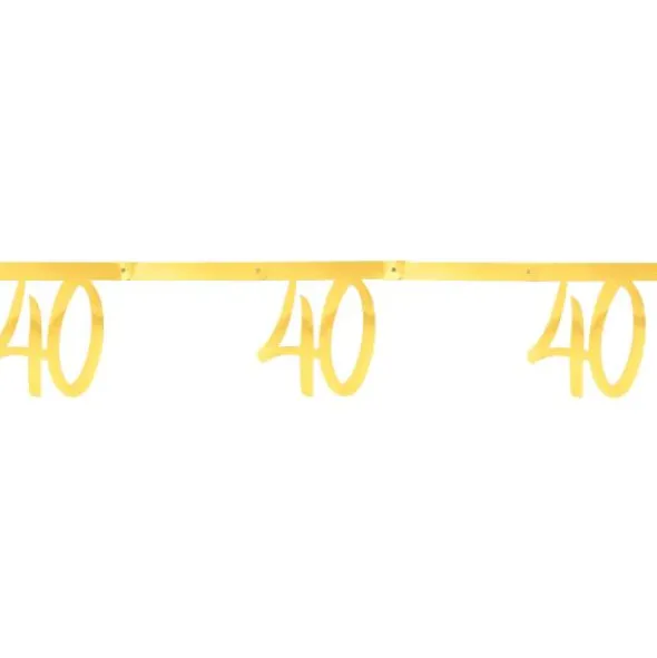 40 års Girlang Metallic Guld