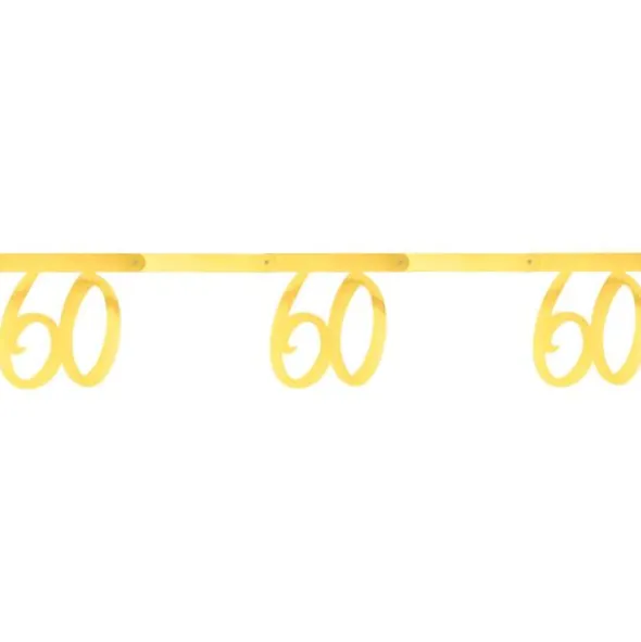 60 års Girlang Metallic Guld