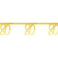 80 års Girlang Metallic Guld