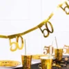 50 års Girlang Metallic Guld