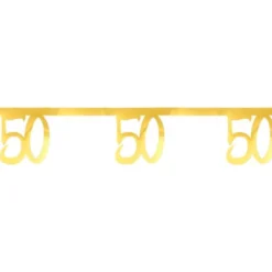 50 års Girlang Metallic Guld
