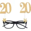 20 Års Glasögon Glitter Guld