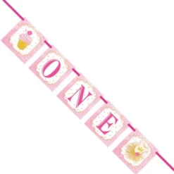 1-årskalas Girlang Rosa/Guld
