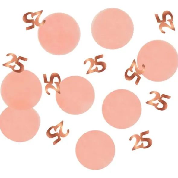 25-års Konfetti Ljusrosa & Roséguld