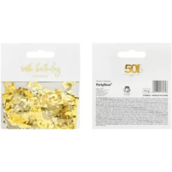 50-års Konfetti Metallic Guld