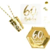 60-års Konfetti Metallic Guld