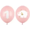 1 Års Latexballonger Elefant Ljusrosa 50-pack