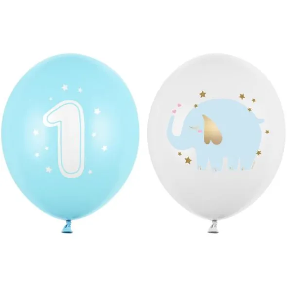 1 Års Latexballonger Elefant Ljusbla 50-pack
