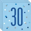 30 Års Servetter Blå