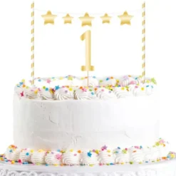 1-Års Tårtdekoration 1st Birthday Guld