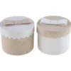 Runda Presentaskar Vit & Beige
