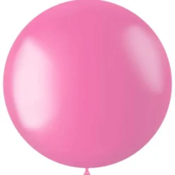 Rund Ballong XL Metallic Rosa
