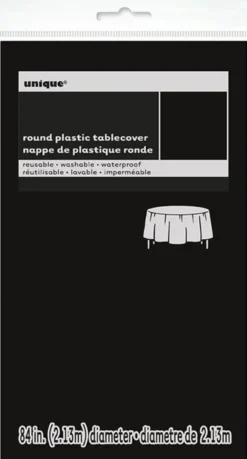 Rund Bordsduk i Plast Svart