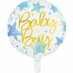 Rund Folieballong Baby Boy 46 cm