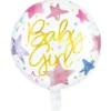 Rund Folieballong Baby Girl 46 cm