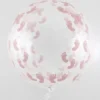 Rund Folieballong med Rosa Fotavtryck