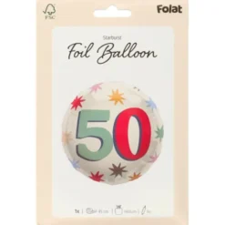 Rund Folieballong med Stjärnor 50 år