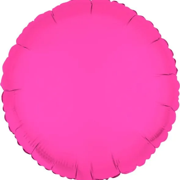 Rund Folieballong Neonrosa