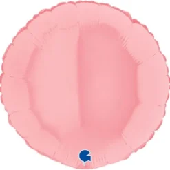 Rund Folieballong Pastellrosa Matt