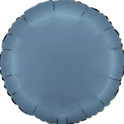 Rund Folieballong Satin Blue Jeans