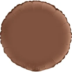 Rund Folieballong Satin Brun
