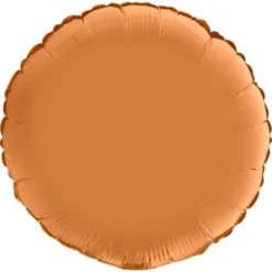 Rund Folieballong Satin Caramel