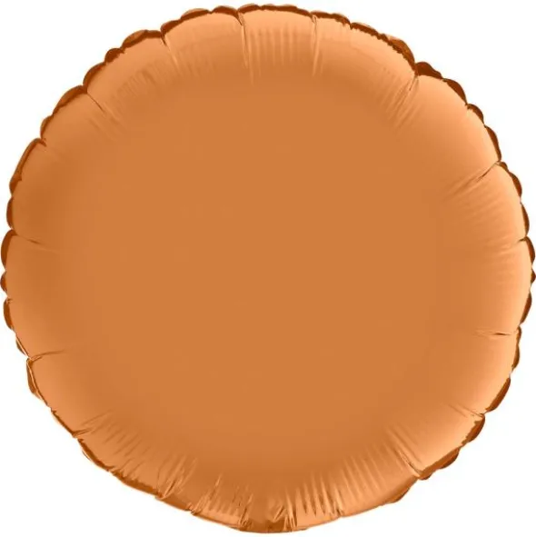 Rund Folieballong Satin Caramel