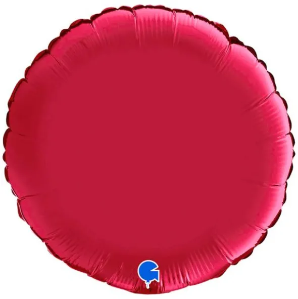Rund Folieballong Satin Cherry