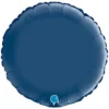 Rund Folieballong Satin Navy Blå